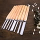 thumbnail image 4 of Pack de 8 herramientas de torneado para carpintería, de torno de de material acero de manganeso de 65 hojas profesionales de torneado para, 4 of 9