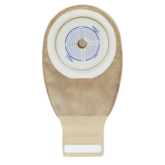 Esteem  Ostomy Pouch Drainable 3/4 to 2-1/2 Inch Stoma 12"L 1pc System Beige 416975, 10 Ct