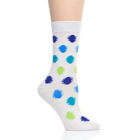 Hue Womens Solid Femme Top Crew Socks, Sailor, One Size - NEW