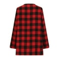 thumbnail image 5 of GigrtiJin Women's Fall Plaid Cardigan Shirt Long Sleeve Lapel Casual Loose Tops Fashion Comfy Basic Blouse Coat, 5 of 7