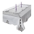 thumbnail image 1 of Violet Linen Betenburg Lace Design Oblong/Rectangle Tablecloth, 70" x 88", White, 1 of 2