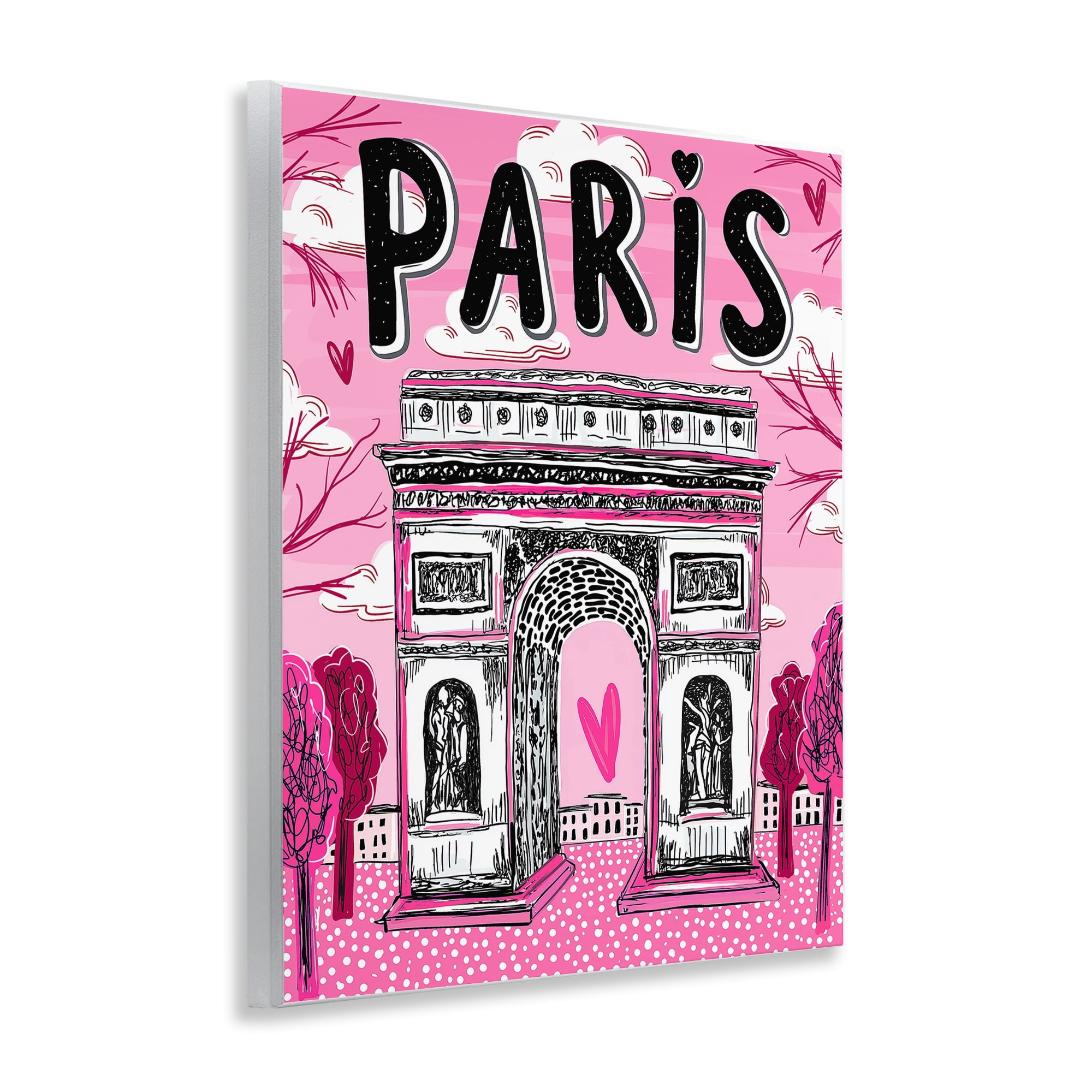 Stupell Industries Romantic Paris Arc de Triomphe Wall Plaque Art, design by Jess Stempel