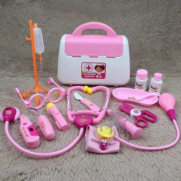 Juego de juguetes de médico para niños, juego de simulación de médico de familia, Kit médico de juguete, juego de imaginación, Maleta portátil, Medicin