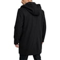 thumbnail image 5 of Trikvn Men Peacoat Wool Winter Trendy Tweed Long Hooded Double Breasted Overcoat Warm Vintage Outerwear with Pockets Thermal, 5 of 7