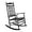 Black, variant on PINDEE Wood Rocking Chair Outdoor with 450 lbs Support Relaxing Rocker Solid Wood High Back Seat Reclining Seat for Deck, Garden, Backyard, Porch, Indoor or Outdoor Use, White