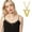 Gold Size V N4, variant on Name Necklace Personalized Gift, QQZ Fashion Letter Pendant Jewelry for Women, 26 English Alphabet Alloy Chain Necklace for Party Date Wedding, Gold