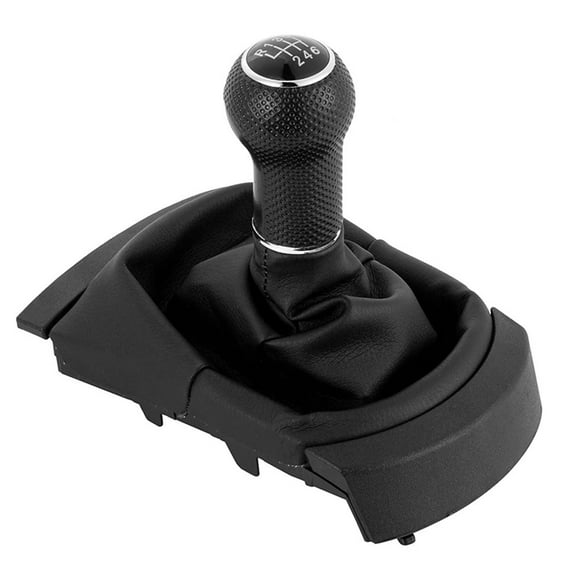 MYG 5/6 Speed Car Gear Shift Knob for Seat for Ibiza 2002-2010 Leather Boot