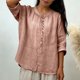 thumbnail image 5 of Camisetas de Trabajo de las Mujeres Bordadas de Manga Media con Cuello en V para el Uso Casual, de Viajes Y Diario, 5 of 8