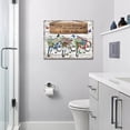 thumbnail image 2 of Bathroom Wall Art Farmhouse Bathroom Decor Country Bicycle Flower Wall Decor Bathroom Pictures Canvas Prints Framed Modern Artwork For Home Living Room Bedroom 12"X16", 2 of 6