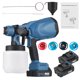 thumbnail image 1 of Pulverizador de pintura inalámbrico, herramientas eléctricas con batería máxima de 21 V, pulverizador de pintura con 4 boquillas de cobre, 3 patrones de pulverización, contenedor de 800 ml para mueble, 1 of 8
