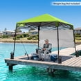 thumbnail image 3 of EAGLE PEAK 8x8 Pop-up Canopy Tent with Sidewall, Compact, Portable Slant Leg Instant Sun Shelter, Green, 3 of 10