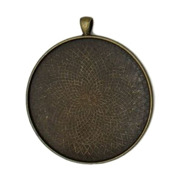 Xingzhi Vintage Style Round Pendant Base Necklace Bracelet Anklet Hanging Decoration Jewellery DIY Crafting Handmade Accessories Bronze 58mm 1Set