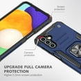thumbnail image 3 of Xhy Samsung Galaxy A13 5G Case with Screen and Lens Protector Magnetic Ring Holder Kickstand Military Grade Full Body Double Layer Drop Protection Durable Detachable for Samsung A13 5G Phone - Blue, 3 of 9