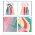 thumbnail image 3 of Emy Dola Toddler Girls Tutu Dresses Summer Short Sleeve Rainbow Tulle Party Dress for Girl 2-7 Years Easter Gift - 1 Piece Rainbow Tulle, 3 of 8