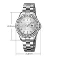 thumbnail image 3 of Reloj de Cuarzo Unisex con Correa de Acero Inoxidable, Sumergible 30M, Vestir Casual de Negocios, Reloj de Agujas Elegante y Versátil para Hombres Mujeres, 3 of 9