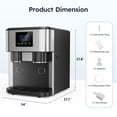 thumbnail image 3 of Joreek 3 in 1 Ice Maker Countertop Water Dispenser with Ice Maker Machine 33lbs/Day, Self-cleaning & Crushed Ices Water Cooler for Home Kitchen Office, 3 of 7