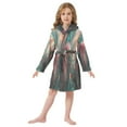 thumbnail image 6 of FORMRS Niños Bathrobe Unisex Hooded Robe Soft Plush Pajamas Sleepwear, Size 2-3T, Psychedelic Forest, 6 of 7