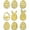 Gold GD, variant on Latrodar Removable Acrylic Mirror Stickers For Easter , Used For Home Decoration Gold Party Favor 4.4x0.4 Inch