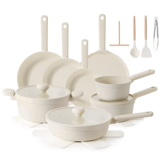 Vremi 8 Piece Ceramic Nonstick Cookware Set Induction Stovetop