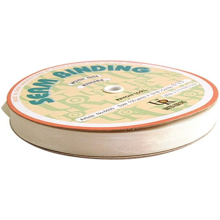Ribbon Connections Rayon Seam Binding, 14mm x 100yd, Natural, 1/2 inch