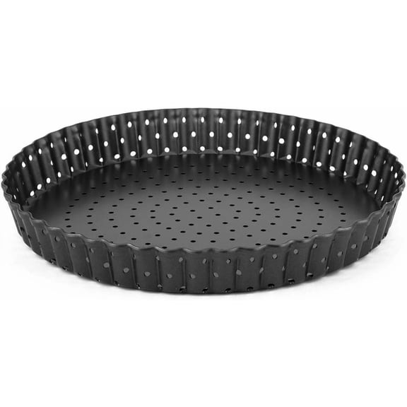 ABCISI 8inch Tart Pan, Perforated Tart Pan with Removable Loose Bottom, Nonstick Round Fluted Tart Quiche Pan, Household Thicken Pizza Mold Baking Pan Tray, Kitchen Baking Tools
