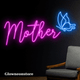 thumbnail image 3 of Glowneon Mother Butterfly Neon Sign, Mother Butterfly Wall Decor Gift, 3 of 4