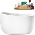 thumbnail image 2 of 51" Streamline N2040BBR Soaking Freestanding Tub and Tray With Internal Drain in Brushed Brass, 2 of 7