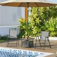 thumbnail image 2 of Yaheetech Folding Patio Dining Chairs with Armrests for Garden, Yard, Lawn, Set of 2, Gray, 2 of 7