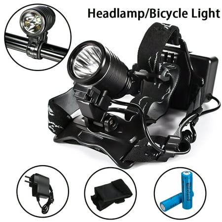 Elfeland 3000 Lumen T6 LED Headlamp Bike Bicycle Headlight Lamp Front Light Cycling Light Water Resistant 3 Modes For Hiking Camping Riding