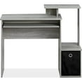 thumbnail image 3 of Furinno Econ Multipurpose Home Office Computer Writing Desk with Bin, French Oak Grey, Keyboard Trays, CPU Storage, Drawer, 3 of 11
