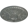 thumbnail image 3 of Ekena Millwork 26"OD x 3"P Tristan Ceiling Medallion (Fits Canopies up to 5 1/2"), Hand-Painted Silver, 3 of 5
