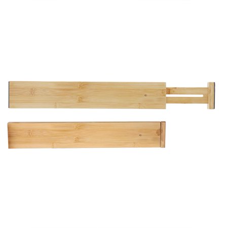 Yosoo Kitchen Drawer Organizer 4 Pcs Adjustable Extendable Bamboo