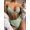 Green, variant on Women High Waisted Triangle Bikini Set Ribbed Cami Swimsuits