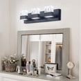 thumbnail image 4 of Aiwen Elegant Decorative 3 Built-in-LED Vanity Light Square Glass Shape Wall Lamp, 4 of 10