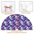 thumbnail image 4 of Picia Skull Flower Print Christmas Tree Skirt , Christmas Tree Skirt Ornaments for Merry Christmas Holiday Party Decorations Indoor Outdoor-30", 4 of 7