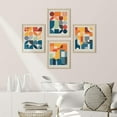 thumbnail image 2 of PixonSign 4PCS Adhesive Canvas Posters Mid-Century Modern Colorful Geometric Polygons Abstract Digital Art Modern Combination Graphics Art Decor Zen Relax/Calm Multicolor for Bedroom - 8"x10" Natural, 2 of 5
