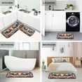 thumbnail image 4 of 2-Piece Kitchen Rugs Set Non-Slip Mats Carpet Floor for Kitchen, Bathroom (19.7"x27.6" & 19.7"x47.2") Male and Female Chickens, 4 of 7