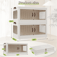thumbnail image 6 of EnHomee 2 PC Storage Bins with Lids & Wheels Collapsible Storage Bins for Bedroom Storage Containers 56.8 GAL Plastic Stackable Storage Organizer for Closet, 6 of 8