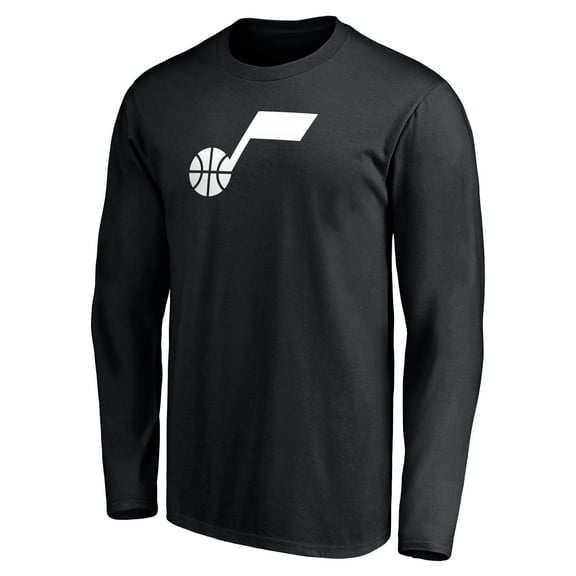 Men's Black Utah Jazz Primary Logo Team Long Sleeve T-Shirt