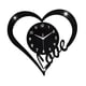 thumbnail image 2 of Reloj de pared con forma de corazón, reloj de amor, reloj decorativo, regalo colgante, silencioso para Negro, 2 of 9