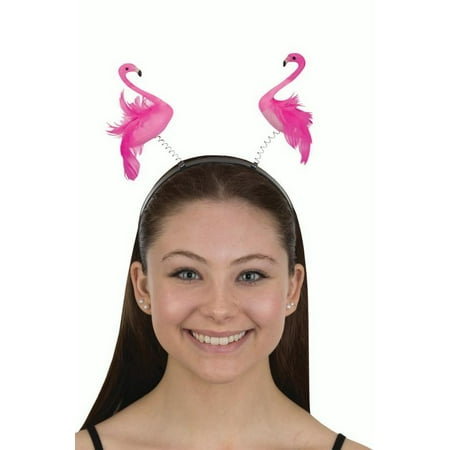 Boppers Headband - Fun Flamingo Boppers Headband Springy Animal Bird Pink Headpiece Hair Accessory