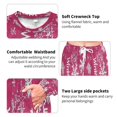 thumbnail image 5 of BZSMCE Women Slim Pajamas Loose Style Female Fashion Joyful Crimson Winter Pattern Sleepwear, 5 of 6