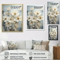 thumbnail image 4 of Designart "Simplistic Beige And Azure Buttercups On Blue I" Buttercups Wall Art Prints, 4 of 7