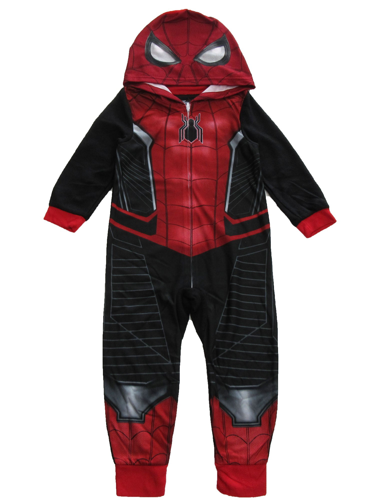 Marvel Marvel Boys Red Black Spiderman 1pc Zip Up Hooded