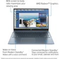 thumbnail image 2 of HP Pavilion 15.6" FHD (1920 x 1080) Laptop, AMD Ryzen 5-5500U, 12GB RAM, 512GB SSD, Horizon Blue, Bluetooth, Webcam, Wi-Fi, ‎AMD Radeon Graphics, Windows 11 Home + Mazepoly Accessories, 2 of 6