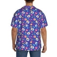 thumbnail image 3 of Kdxio Men's Hawaiian Shirt for Men Short Sleeve Shirt colorful Skull flower leaf Summer Casual Holiday Beach Button Down T-Shirts, 3 of 5