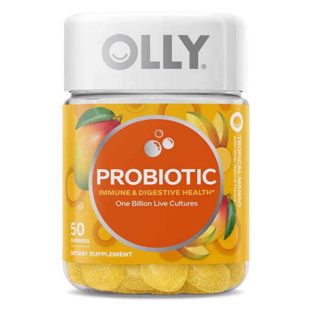 Olly Probiotic Gummies for Digestive Health*, 1 Billion Cultures, 50 ct