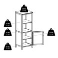 thumbnail image 3 of Winsome Brooke Jelly Open Cupboard, Walnut finish, 3 of 9