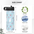 thumbnail image 4 of Yiaed Easter Rabbit Print Water Bottle with Straw Lid, Stainless Steel Double Wall Insulated Water Bottle | Leak-Proof and Spill-Proof Water Bottle, 4 of 8