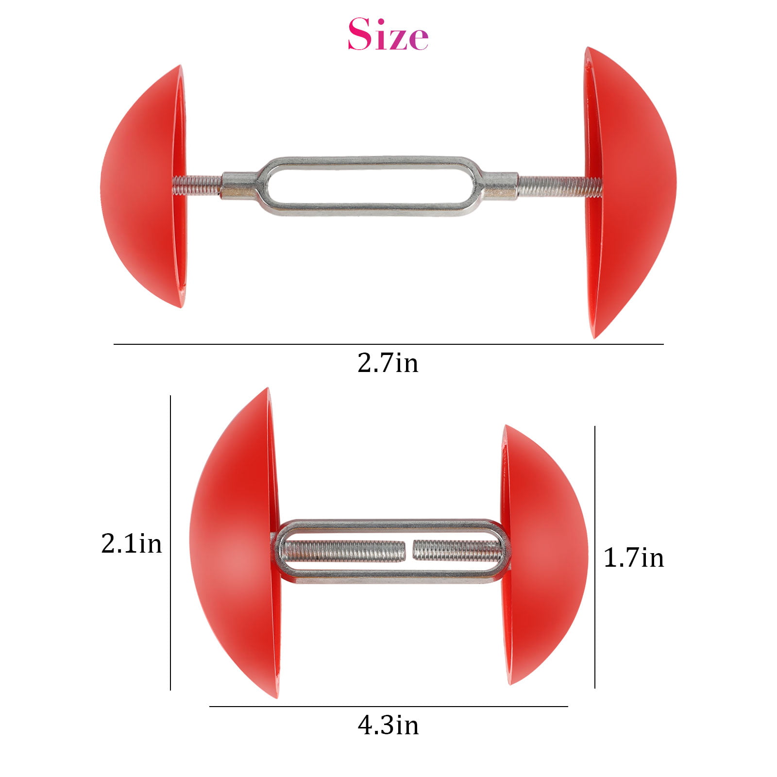 8 cm 3.1 Jixing Stretchers Shaper Expander Width Extender Adjustable Mini Shoe Trees for Women Men,Red,6.2 